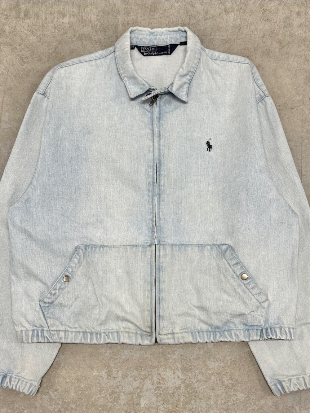 Vintage Polo Harrington Denim Jacket